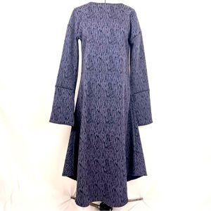 Gypsy Circus Flared Blue & Black Maxi Dress Size M